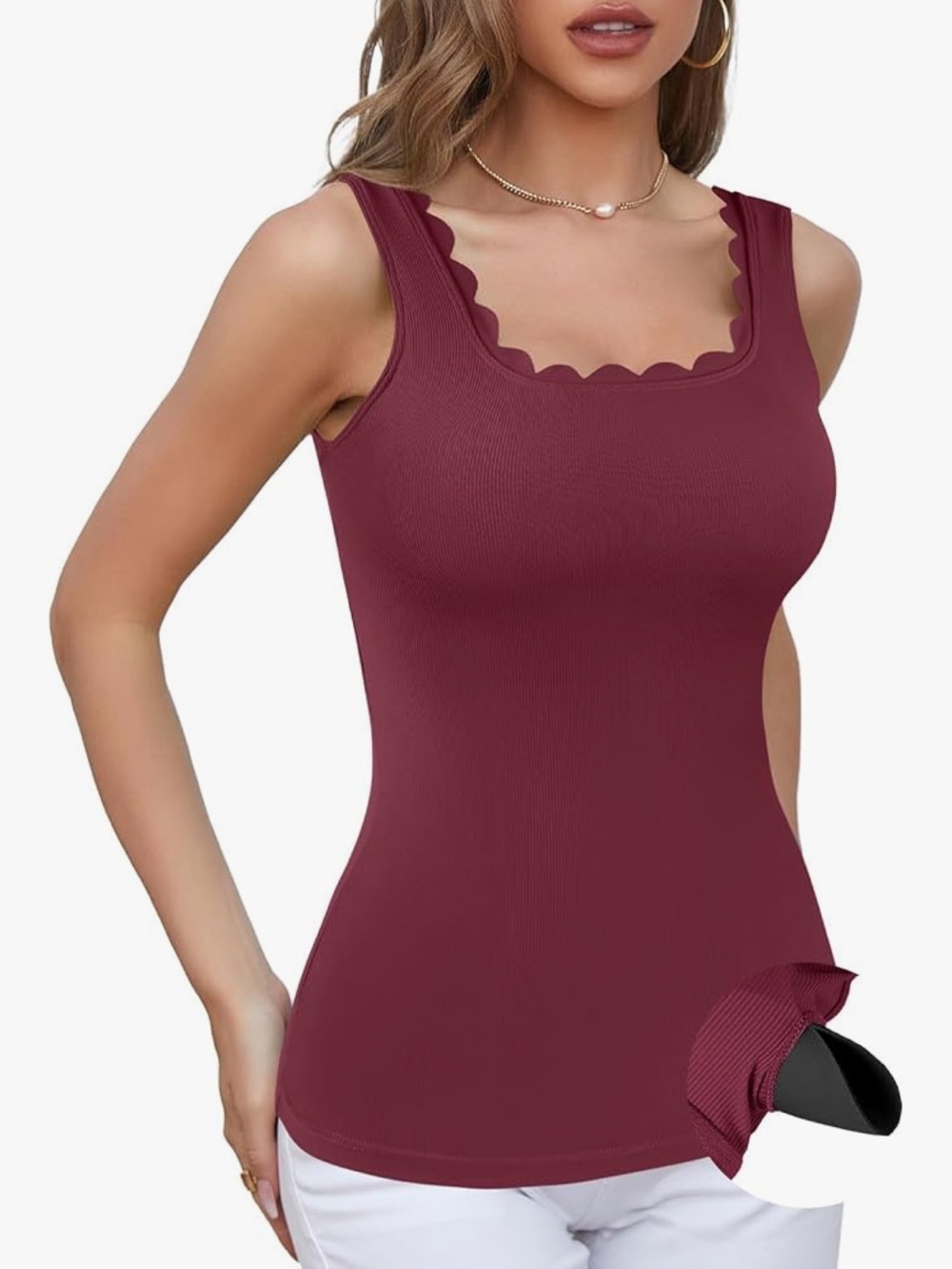 Women’s “V for City” Tank with Built-in Bra | #J16